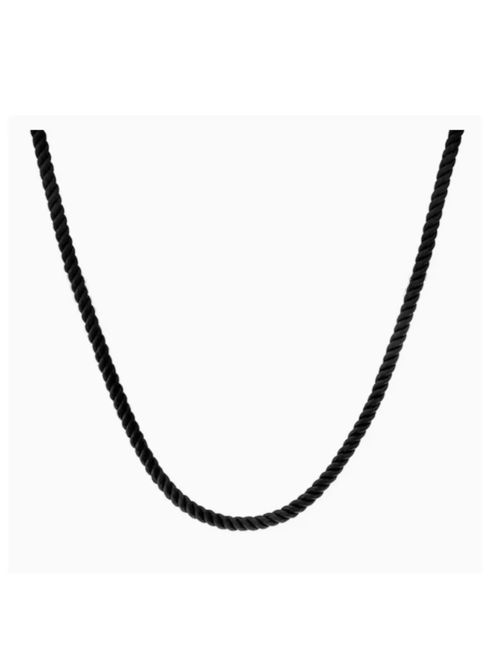 Revolve x Adina Eden Colored Twisted Cotton Rope Necklace in Black